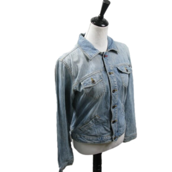 Tommy Hilfiger Light Blue Denim Jean Jacket Size Medium - Picture 5 of 6